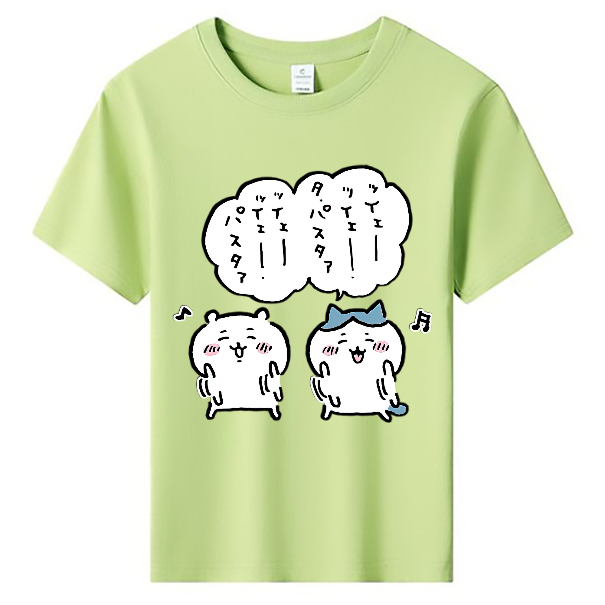 （画像用） ちいかわ ハチワレ Chii-kawa hachiware 綿100％キッズTシャツ（フロントプリント）